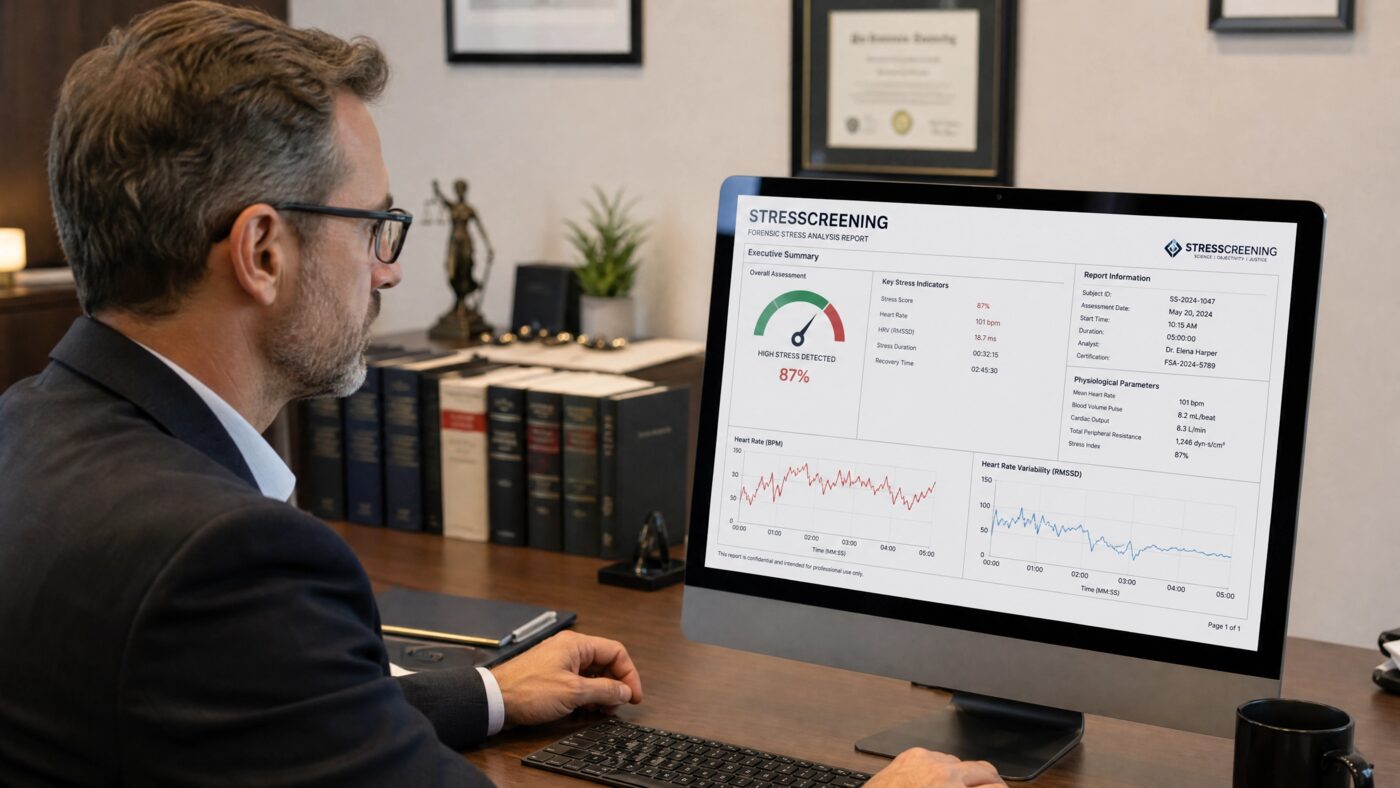 Relatório STRESSCREENING analisado por perito